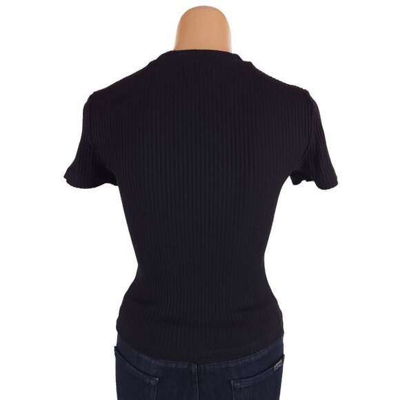 Opening Ceremony Box Logo-Print Rib T-Shirt Size XS Womens Black Tee $180 - Picture 6 of 15